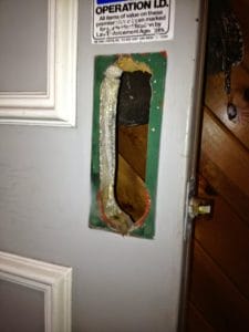 Hole in door