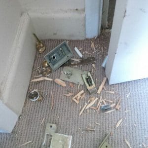 Door and Lock smashed