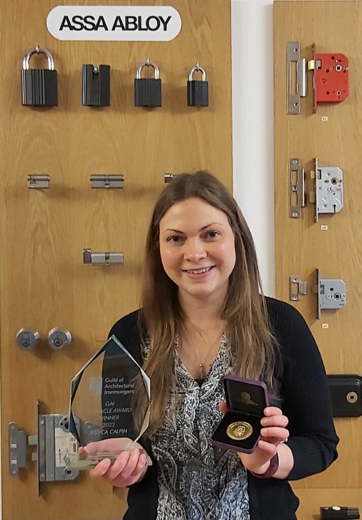 Jessica Calpin with GAI Award