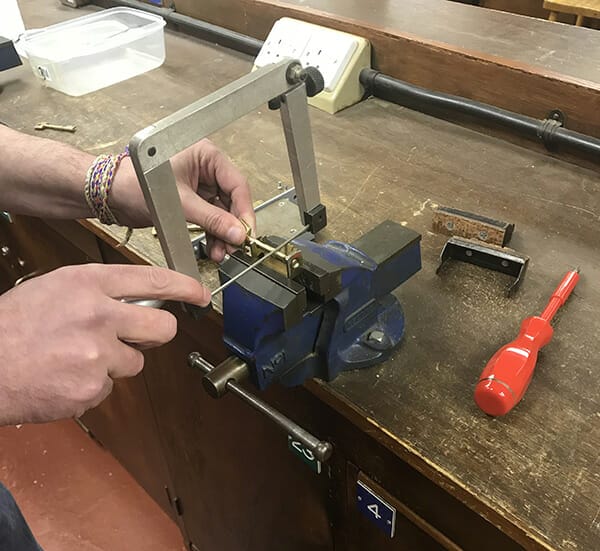 Key cutting by hand