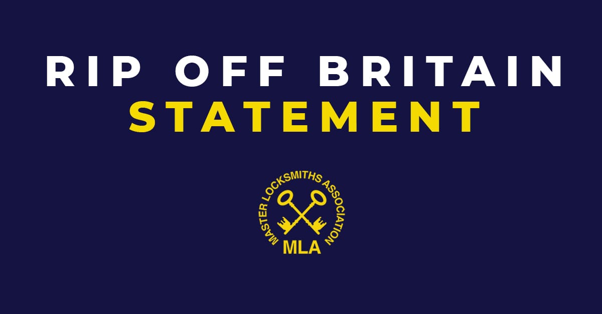 Statement on Rip Off Britain Programme (Rogue Locksmiths)