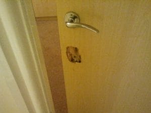 door smashed