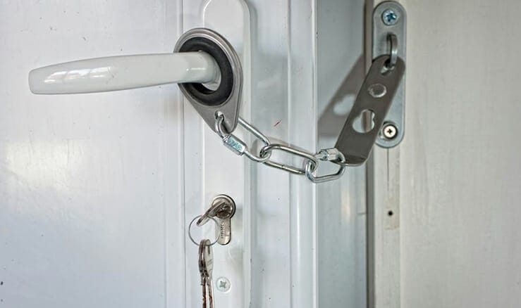 uPVC Door Security - Door chain fitted